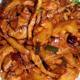  妈妈私房菜 农村土菜 肉丝爆炒面筋 好吃下饭菜 私房菜 方便菜