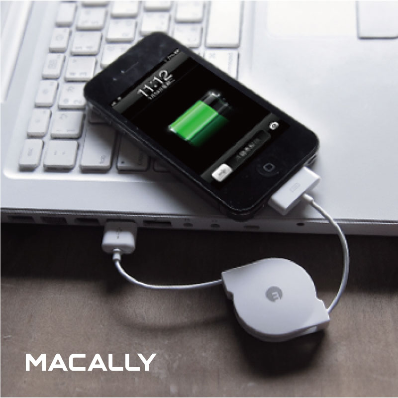 麦可莉iPhone4/4S iPad 2/3 正品苹果认证 伸缩USB充电数据线包邮
