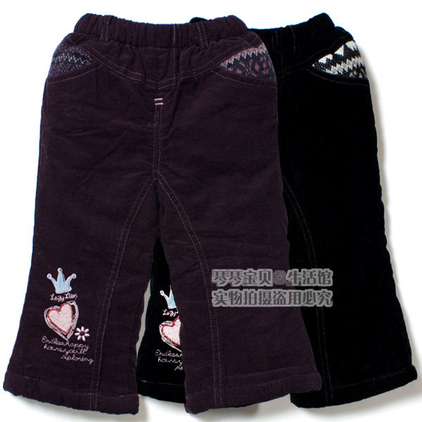 K259★女童装<em>儿童</em>裤子<em>冬装</em>★加绒棉裤灯芯绒