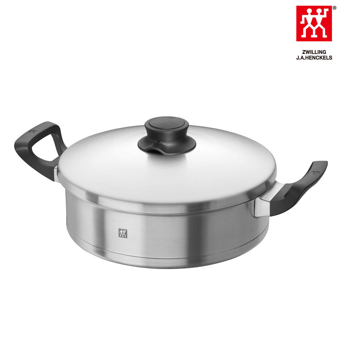 德国双立人olymp锅具 28cm不锈钢双耳煎炒锅