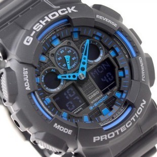  情人节礼物 正品 卡西欧G-SHOCK运动户外运动男表GA-100-1A2D 1A2