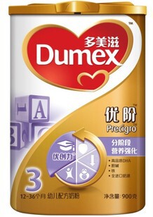  Dumex/多美滋金装优阶贝护3段婴儿配方奶粉 900g/盒