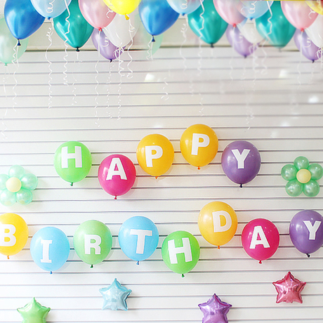 生日快乐气球字母气球宝贝生日派对婚礼字母气