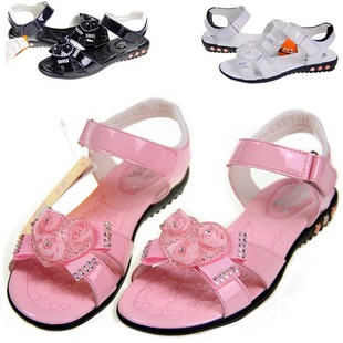  童鞋*女童凉鞋儿童韩版绣花沙滩鞋中大童夏季凉鞋