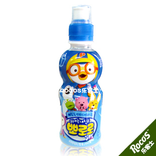  韩国进口饮料 宝露露（乳酸味）儿童饮料（蓝）235ml【300】