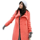 【原价156】honeybabi拥抱#冬款花瓣领纯色毛呢<span class=H>大衣</span>hbw9016