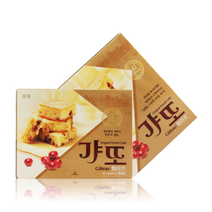  限区包邮韩国进口零食点心 乐天樱桃酸梅软糕/奶油奶酪蛋糕派120g