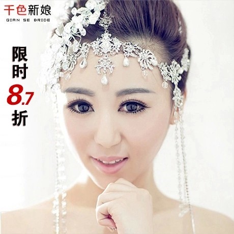 夏日之恋 短发新娘头饰品婚纱发饰韩式水钻结