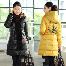 清仓 女装正品2011冬装新款<span class=H>艾莱依</span>款韩版外套中长款<span class=H>羽绒</span><span class=H>服</span> 配围巾