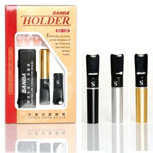 天祺烟具 SANDA三达烟嘴SD-128 活性炭滤芯式过滤嘴 配便携盒