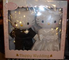 海外限定Hello Kitty婚禮系列精緻豪華結婚婚紗對偶禮盒L號約40cm