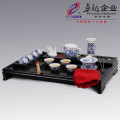 恒越 功夫茶具 茶盘 青花瓷 茶具 茶盘 套装 铁观音茶具 红茶茶具