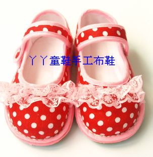  传统布鞋童鞋婴儿鞋防滑学步鞋纯手工儿童布鞋秋冬款女童韩版