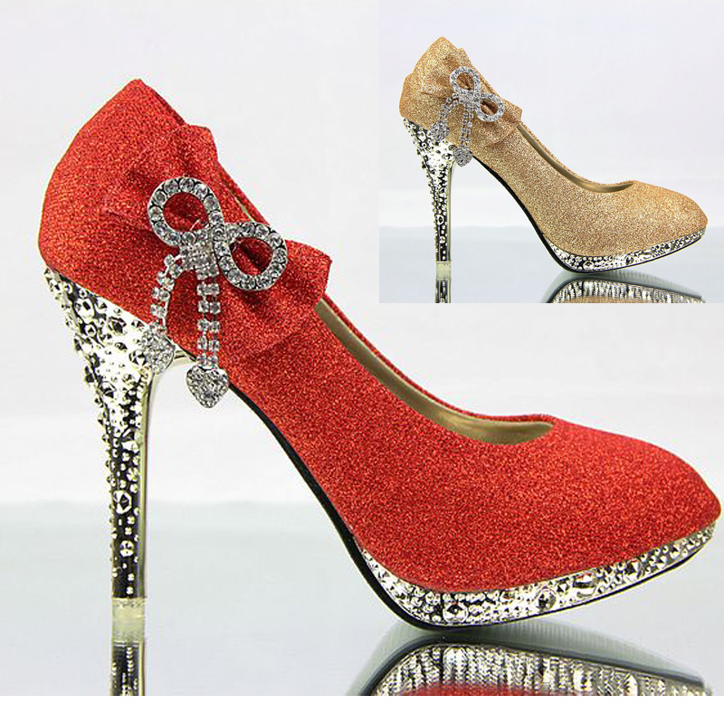 【图】2012女鞋红色高跟鞋结婚鞋子婚纱礼服