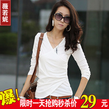 2012新款春装 韩版女装低领秋季优质长袖T恤打底衫 女款时尚