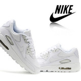 耐克AirMax90气垫鞋男鞋正品2012春夏款nike运动女内增高鞋全白色