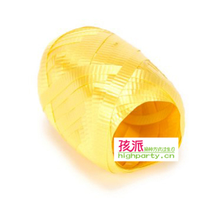  孩派HighParty派对用品/生日聚会/生日用品/亮黄色反光彩带/6个
