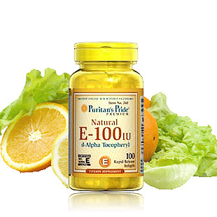 【包邮】天然VE维生素E 100粒美国puritan's Pride营养专家推荐量