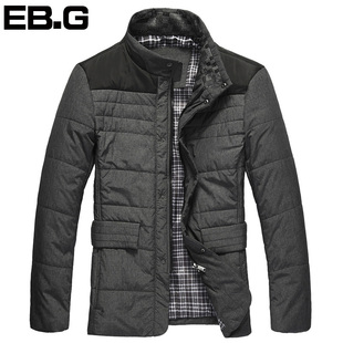  【EBG男装】冬装新款男士立领短款休闲棉服男棉衣[128]