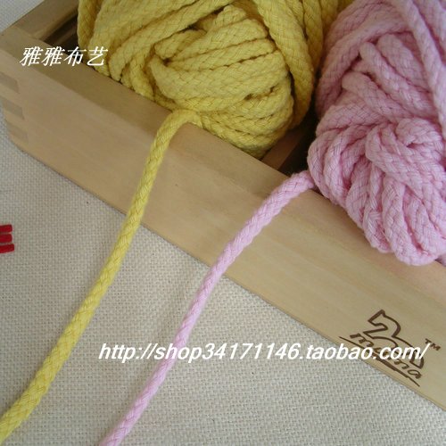 Yaya cloth DIY Clothing accessories yellow Pink Eight strand of cotton rope Diameter about 0.5 centimeter 1 yuan 2 min the Home Fabric , Sew DIY Material,Tools and finished products , Sew DIY Fitting/Accessories/Accessories , Rope category - from Buy2taobao.com to provide professional Taobao agent buy service