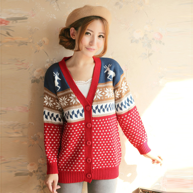 针织衫韩版长袖显瘦...