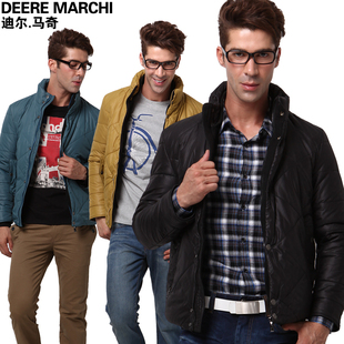  迪尔马奇冬装韩版修身潮立领外套加厚棉服棉衣男DW19