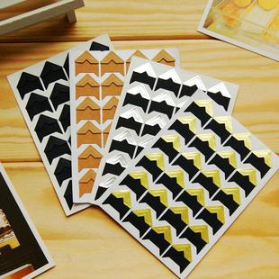  韩国DIY手工相册 神奇装饰 相册/照片/相片角贴 24枚 金银