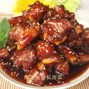  淘美经典私房菜 糖醋排骨 晶莹剔透甜中带酸香鲜可口 特价抢