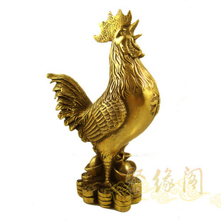  开光纯铜公鸡铜鸡摆件化婚外情及第三者 促夫妻姻缘 化蜈蚣煞