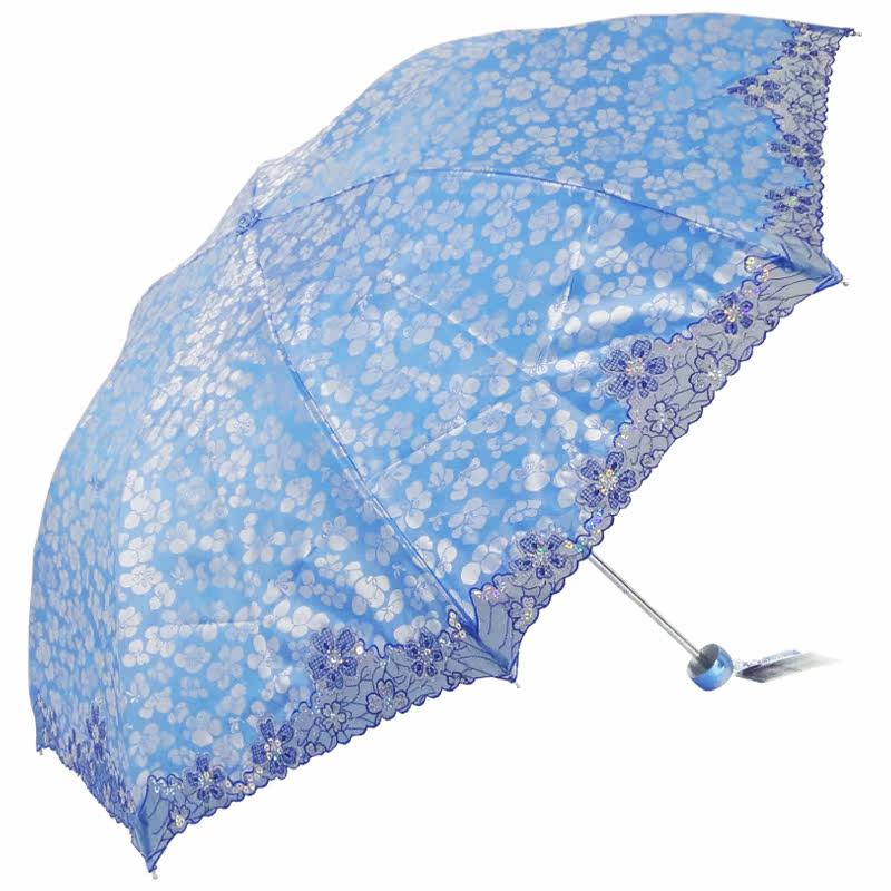 天堂伞正品专卖2012新款防紫外线遮阳伞三折超轻晴雨伞