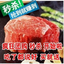 菲力牛排200g 西餐美食 送黄油 牛排酱 冰袋 8份包邮