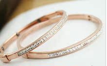 Cartier Cartier Cartier de diamantes rosa brazalete de oro llena de oro de 14K no se apaga