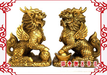开光纯铜财富麒麟摆件 镇宅化煞招财送福子 带开光证书