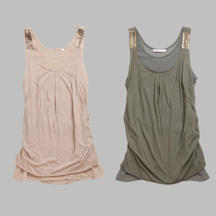 Spangle double summer new hand (chiffon) vest y1466