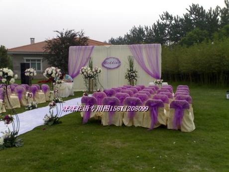 户外婚礼、热气球椅背纱、北京婚礼策划、草坪