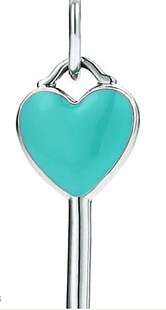 美国无税代购Tiffany Keys银饰心形钥匙吊坠及