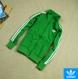 2012新款 Adidas三叶草 女款三条杠时尚修身复古运动卫衣运动外套
