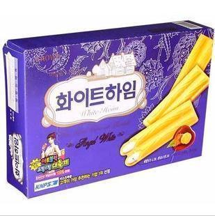  年货 韩国进口食品  Crown可拉奥 奶油榛子瓦 奶油蛋卷  47g
