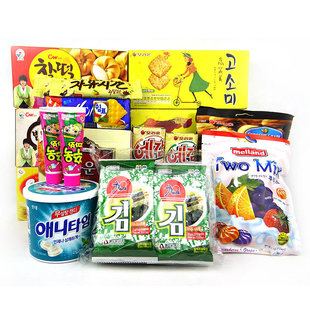  韩国进口食品 零食组合套餐 好丽友 高笑美饼干 糖果 巧克力礼盒