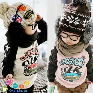  春装韩版新款潮宝汽车儿童男童装宝宝抓绒长袖外套卫衣3850