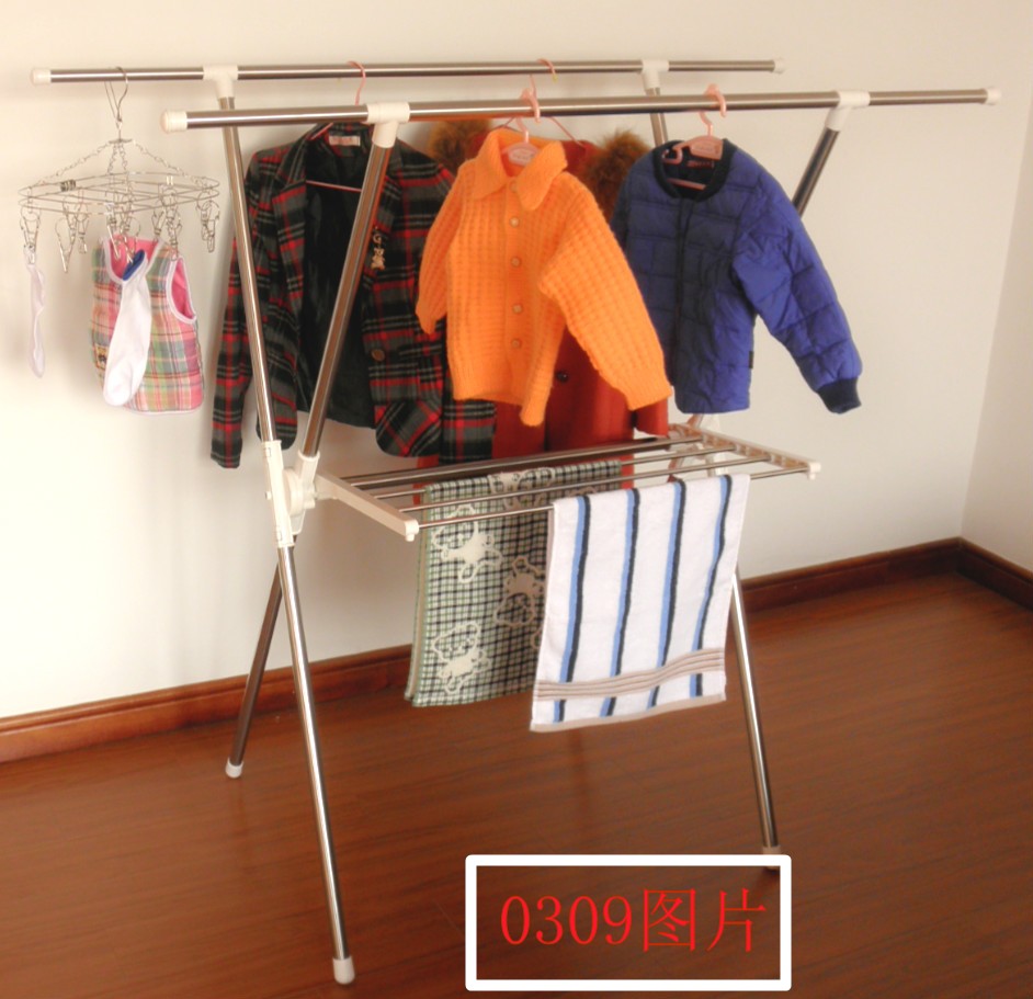 Turning plate Clothes hanger to ground fold Telescoping Double pole Clothes hanger outdoors balcony Drying rack isin the Storage consolidation , Wash clothing/Sun/Care Products , Landmark/Lift drying racks category - from Buy2taobao.com to provide professional Taobao agent buy service