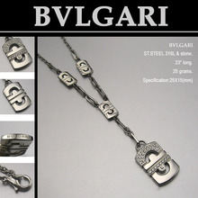 BVLGARI marca] [collar de acero inoxidable es tan simple como el original