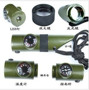 〓玩转户外〓多功能救生口哨 指北针 温度计放大镜 LED强光小灯在类目 户外/登山/野营/旅行用品, 其它中 - 来自Buy2taobao.com提供专业的淘宝代购服务