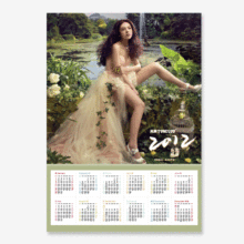 2012、13创意年历海报定制 个性写真台历制作 个性DIY年照片年历