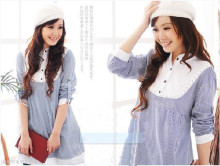 【乐捷<span class=H>母婴</span>】衬衫料 秋冬孕妇衬衫秋装喂奶衣孕妇装/哺乳装1650