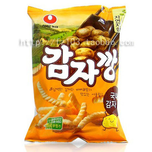  韩国食品进口零食 膨化食品 农心烤土豆虾条50g 超赞~