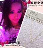 lena梨花同款Dogeared款纯14K金不退色小号大号珍珠许愿项链现货