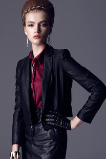 Dream ba Sally & middot; If  female version of  thin body straight tweed suit jacket 071410306