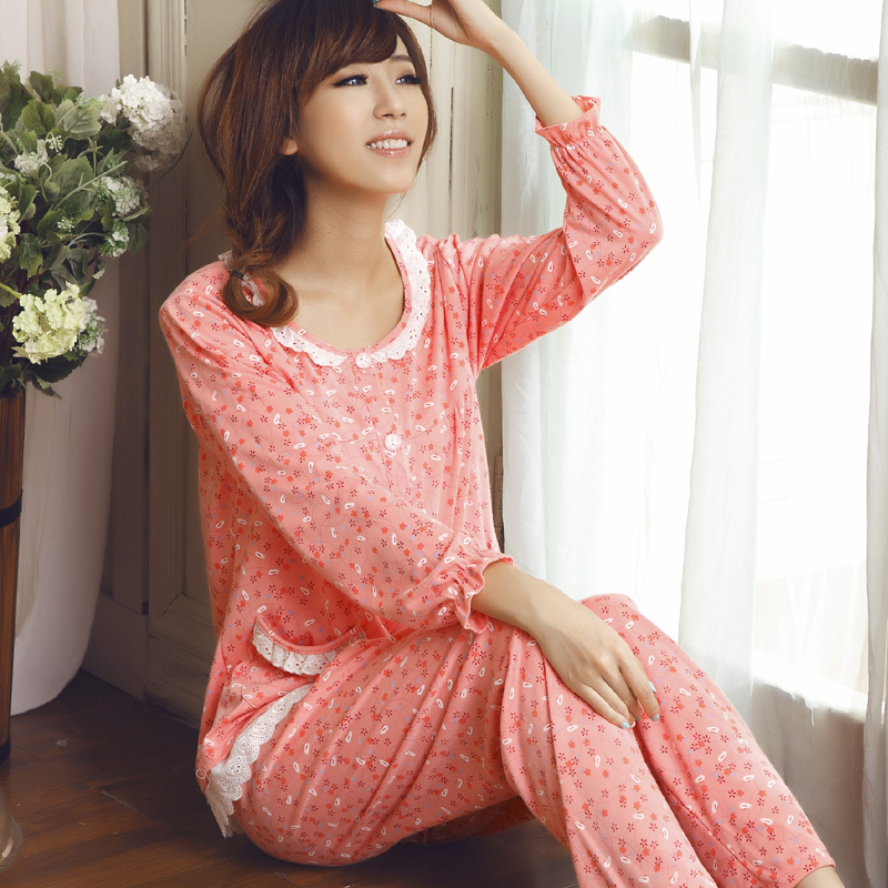 织棉长袖套装家居服...