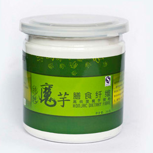 皇冠 纯天然魔芋粉代餐粉魔芋胶250克无腥味速溶 饱腹清肠
